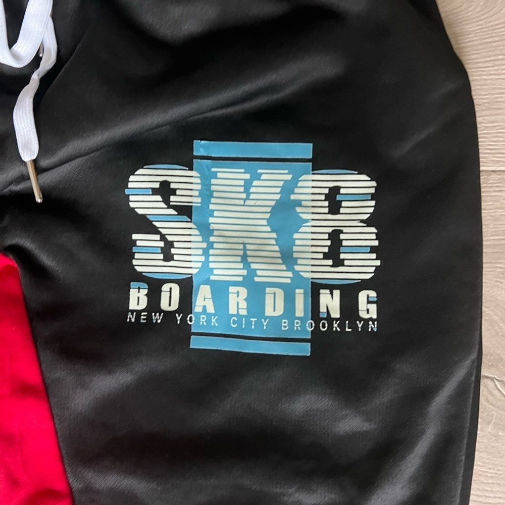 SK8 Boarding Track Pants Black Red Striped Men’s Large EUC Brooklyn athleasure​ - Picture 3 of 3